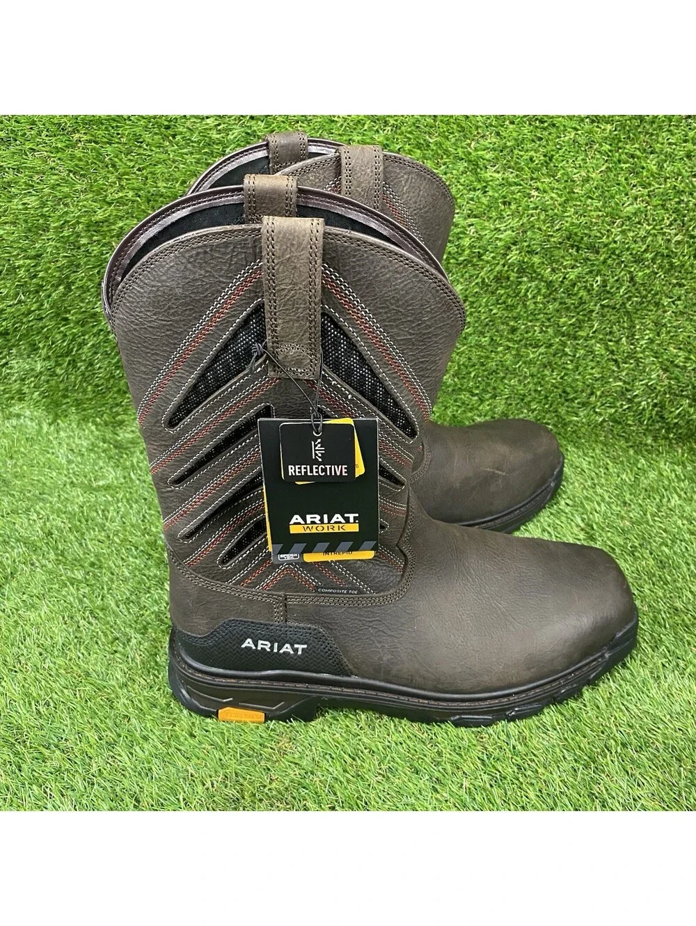 ARIAT WORK Men's Intrepid VentTEK Composite Toe Work Boot Iron Coffee 15 D